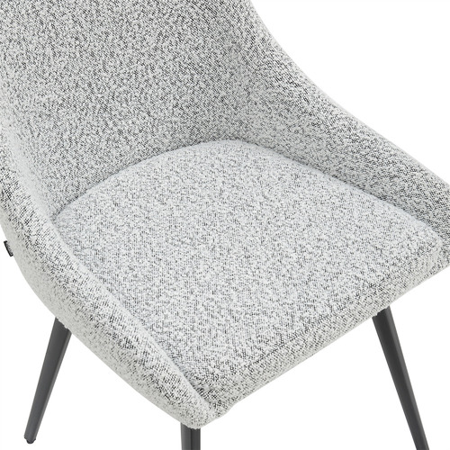 Black & White Amiel Bouclé Dining Chairs