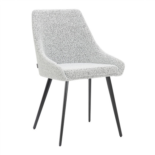 Black & White Amiel Bouclé Dining Chairs