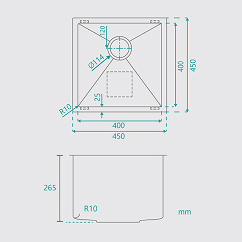 Toronto 42L Stainless Steel Deep Sink