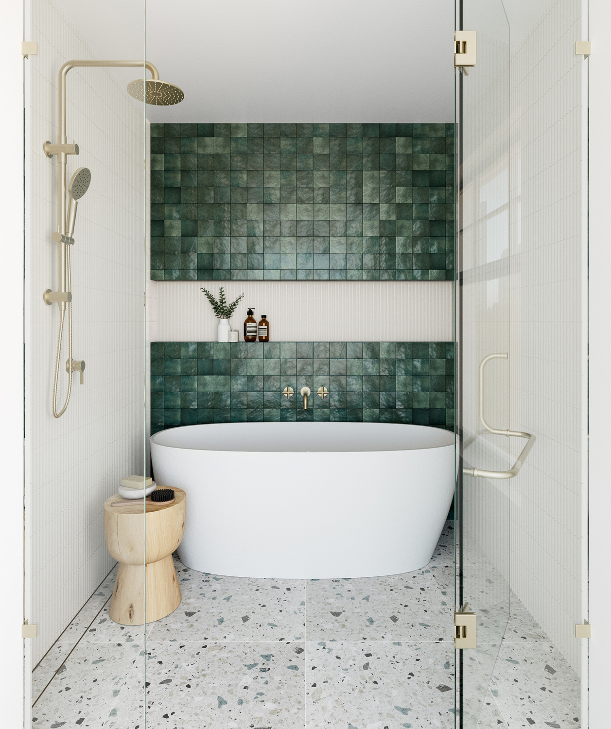 Rosa-200m-Square-Gooseneck-Twin-Shower