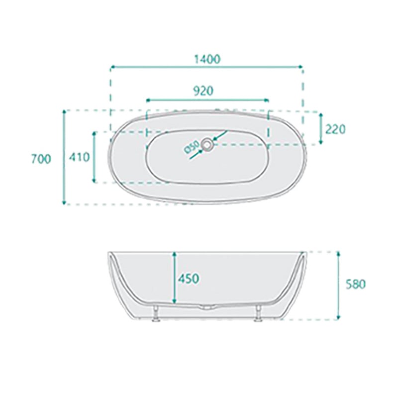 Ariana Acrylic Free-Standing Bath