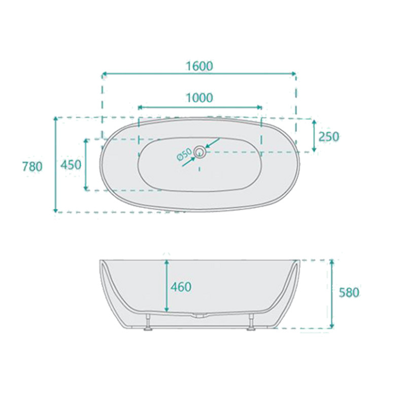 Ariana Acrylic Free-Standing Bath