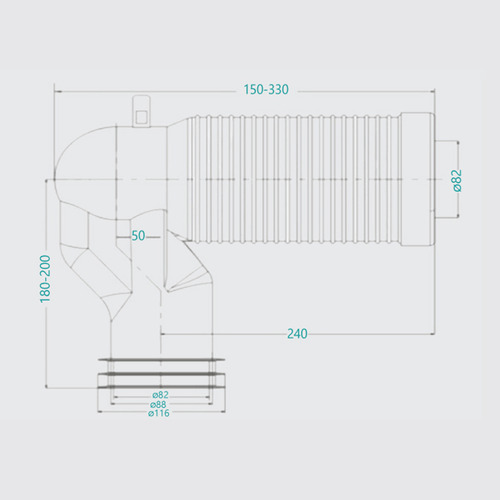 Standard Toilet Converter P to S