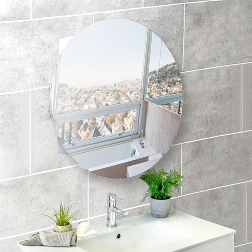 Round Mirror Wall Mounted Bathroom Cabinet