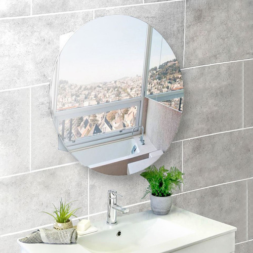 Round Mirror Wall Mounted Bathroom Cabinet