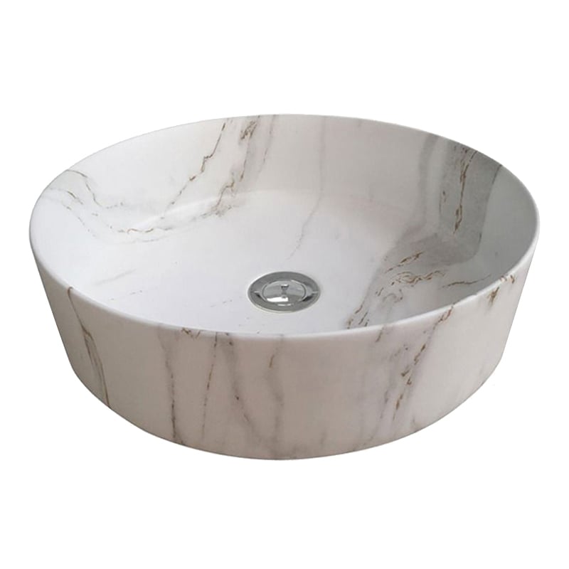 Kendall Marbelised Above Counter Ceramic Basin