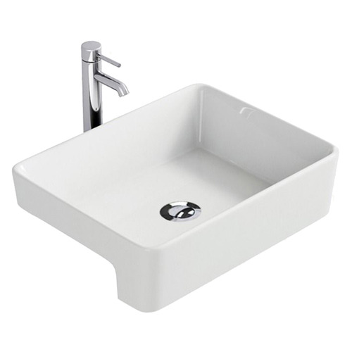 Beckham 480mm Ceramic Semi-Recessed Basin | Temple & Webster