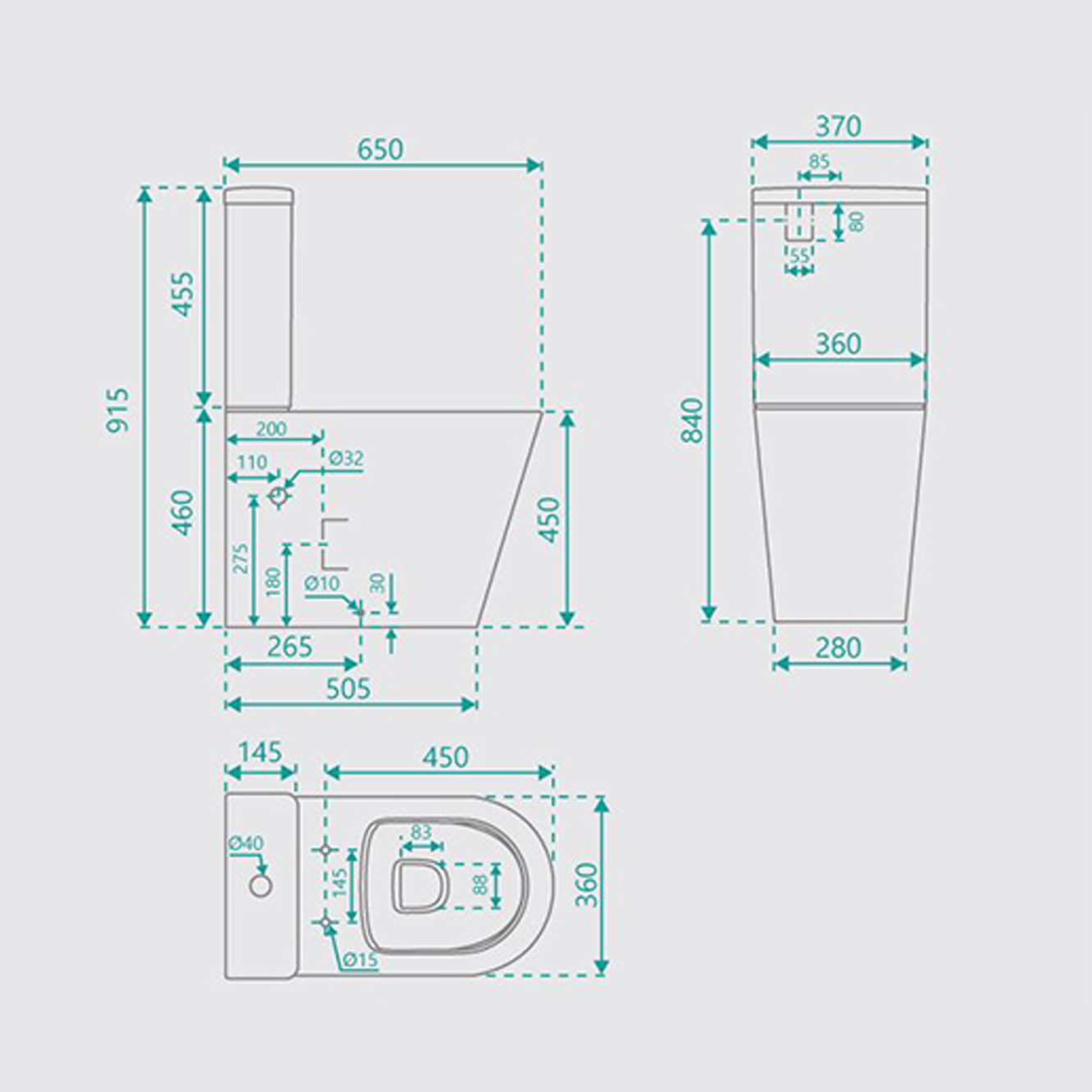 Ambulant Back to Wall Toilet Suite