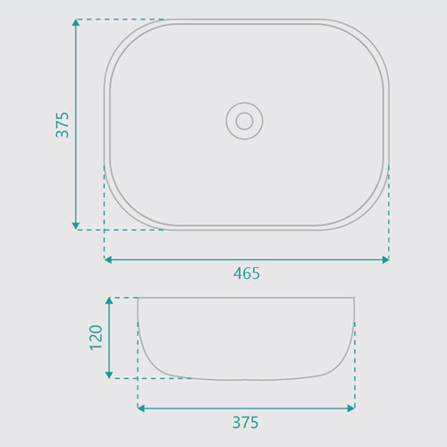 Savannah 465mm Ceramic Above Counter Basin