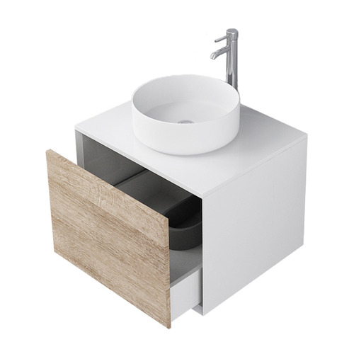 Frederick 600mm White Wall Hung Single Vanity