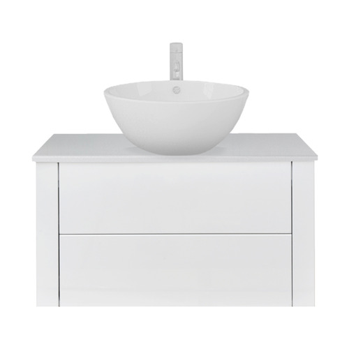 Bellagio 750mm Gloss White Wall Hung Single Vanity