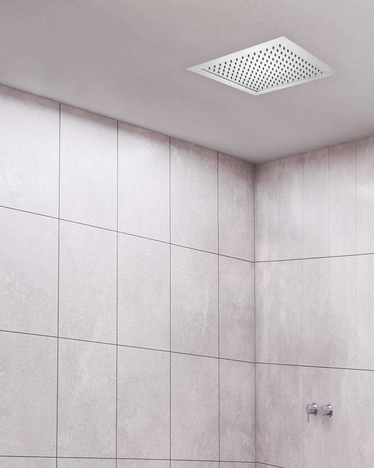 Luxor Flush Mount Square Shower Head