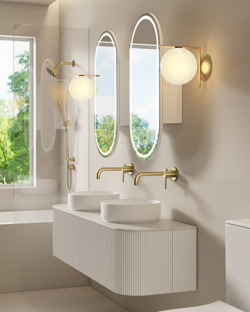 Joslin 1500mm Matte White Wall Hung Double Vanity with Stone Countertop