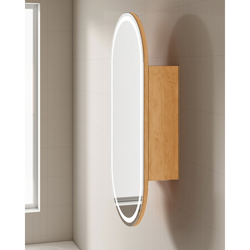 Rosella Ash 450mm Pill LED Mirrored Shaving Cabinet