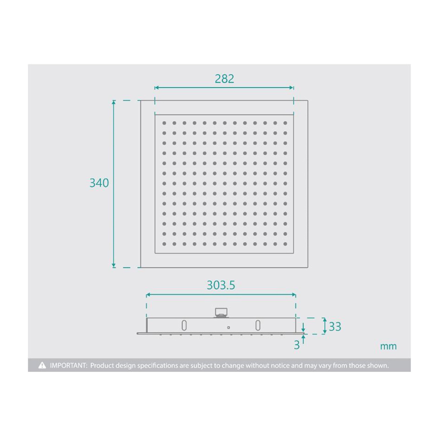 Luxor-340mm-Square-Shower-Head