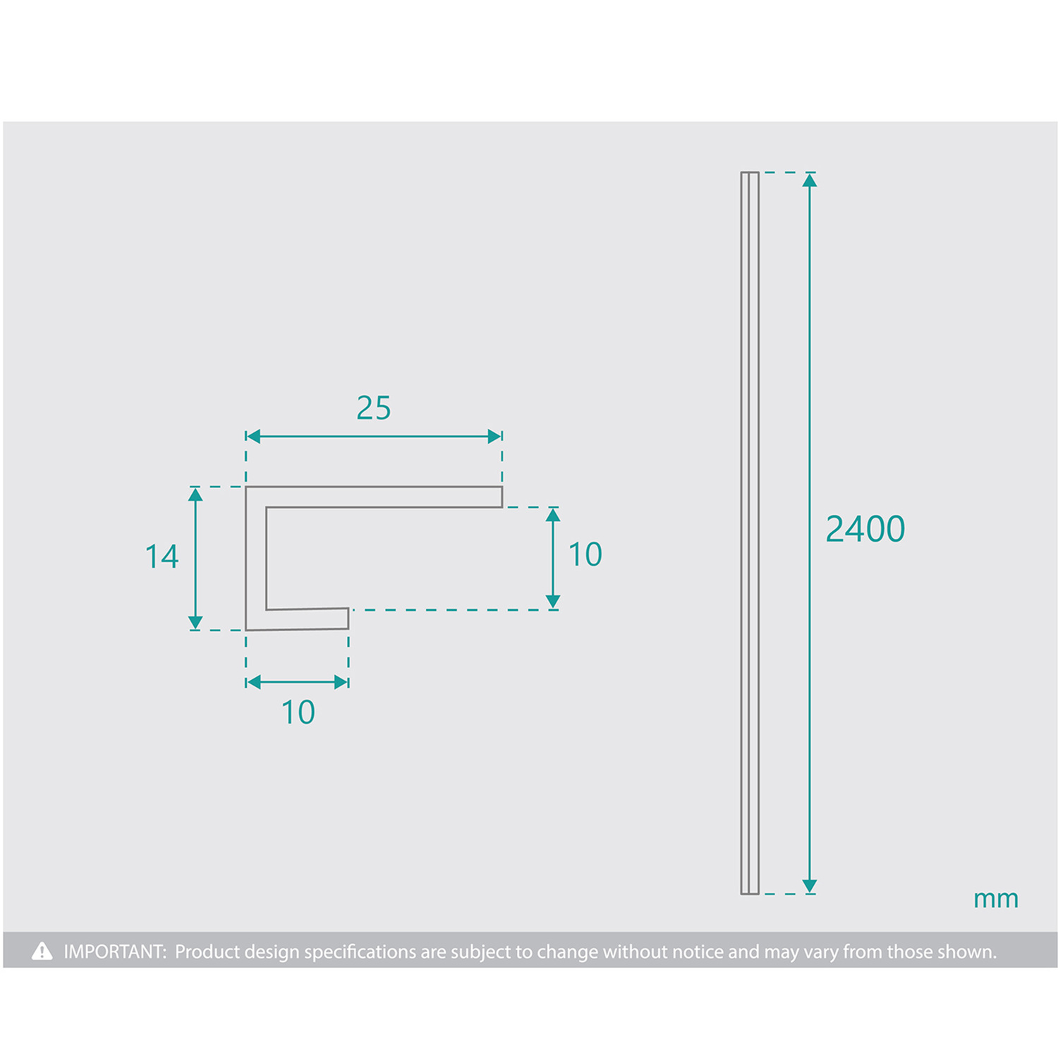 Jade Shower Wall Panel Edge Trim