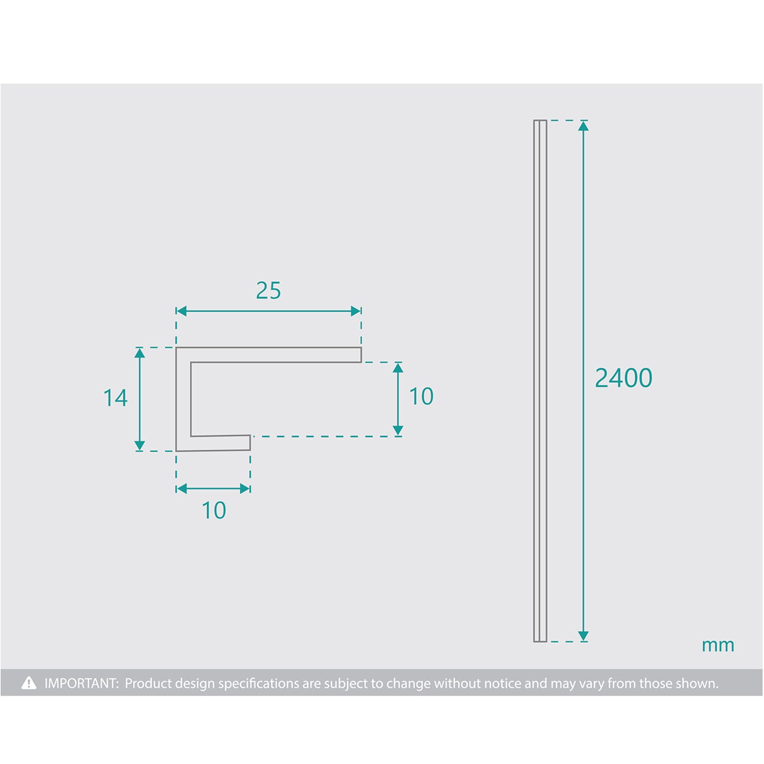 Jade Shower Wall Panel Edge Trim