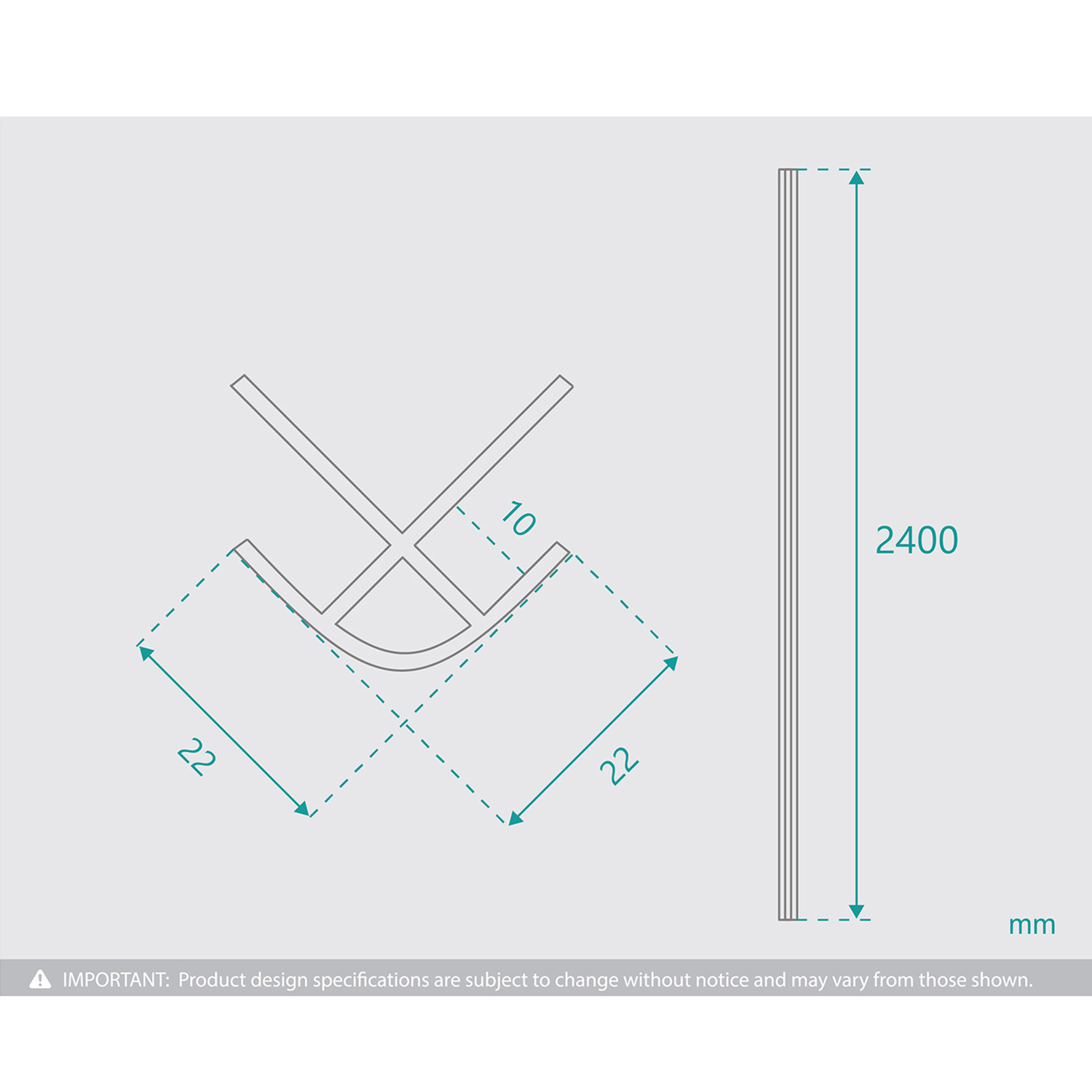 Jade Shower Wall Panel External Trim