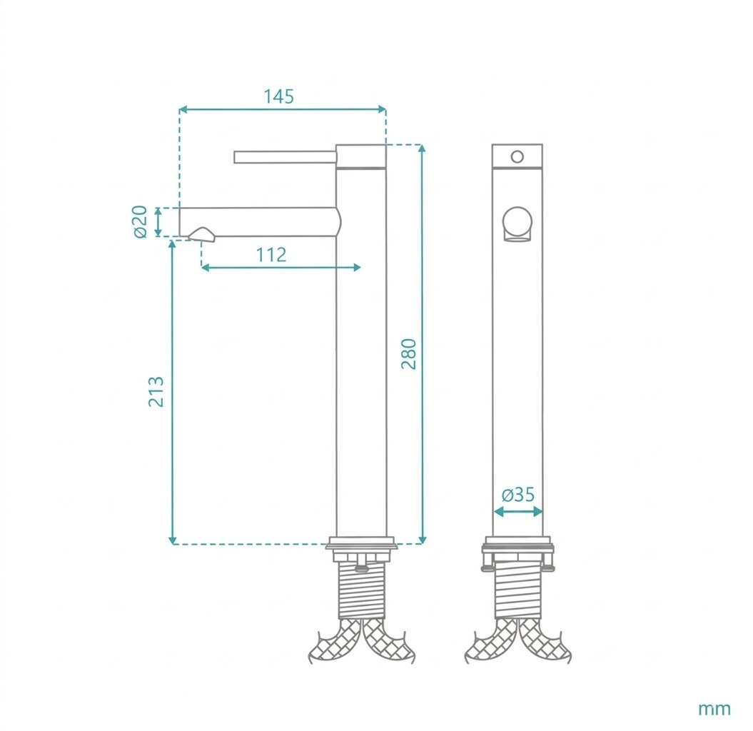 Rosa Tall Basin Mixer