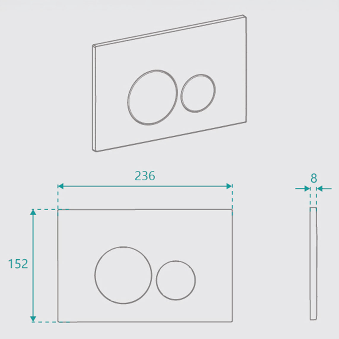 Vista In-Wall Flush Button