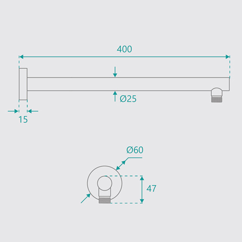 Broswin 400mm Round Shower Arm