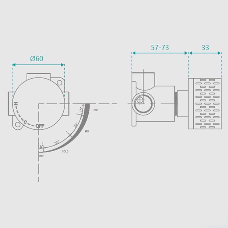 Broswin Shower/Bath Wall Mixer