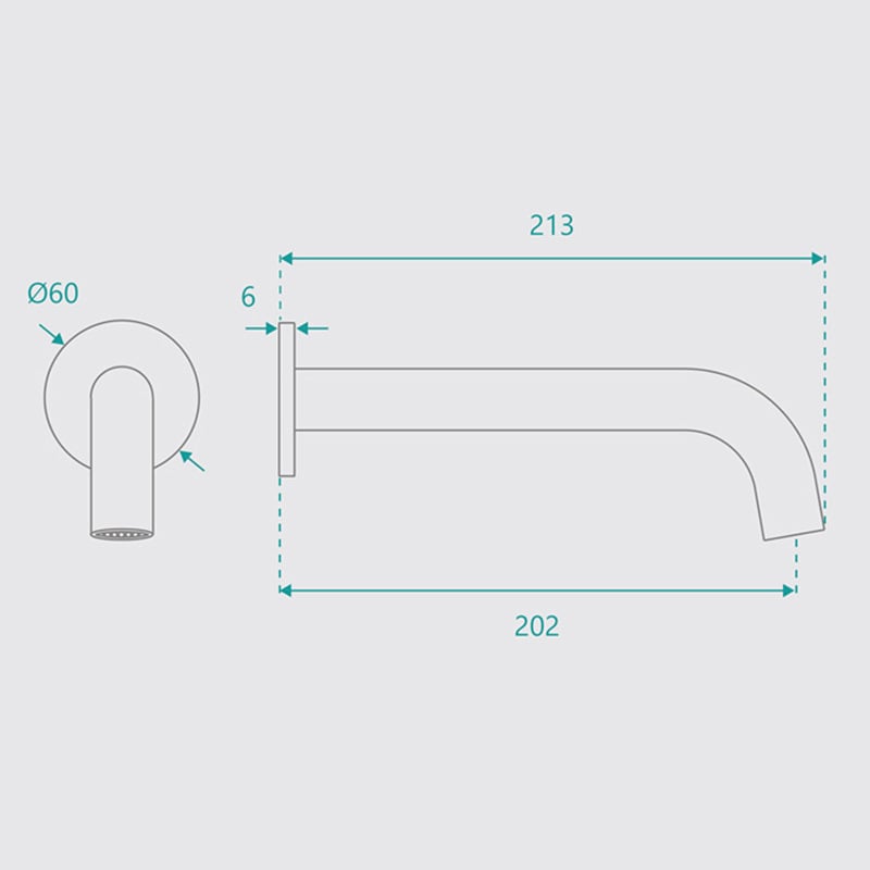 Broswin 200mm Bath/Basin Spout