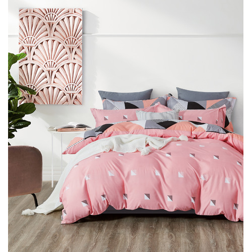 CleverPolly Heidi Microfibre Reversible Quilt Cover Set Temple & ster