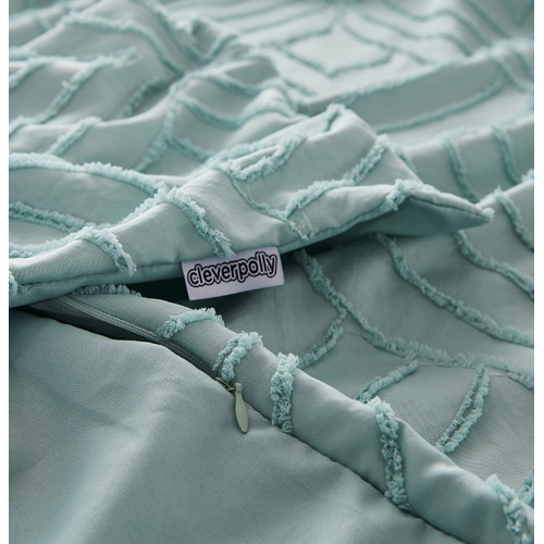 Sage Ultra Soft Tufted Microfibre Quilt Cover Set