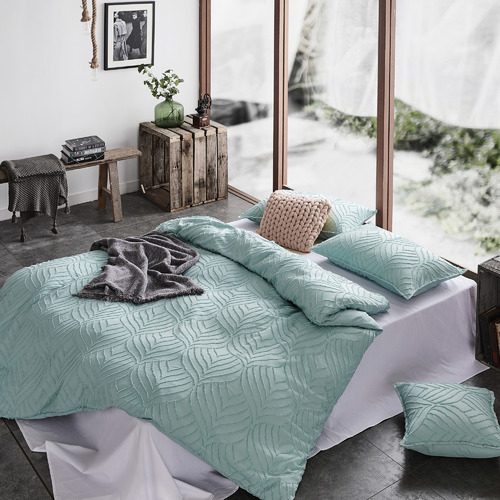 Sage Ultra Soft Tufted Microfibre Quilt Cover Set