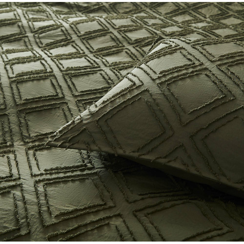 CleverPolly Khaki Green Tufted Microfibre Standard Pillowcases Temple