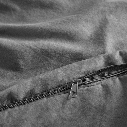 Grey Brett Vintage Washed Microfibre Quilt Cover Set