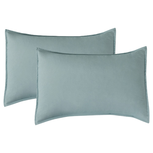 Seafoam Brett Vintage Washed Microfibre Quilt Cover Set