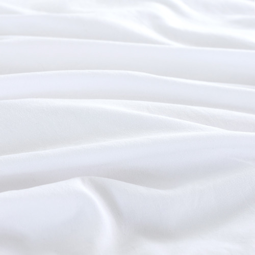 White Brett Vintage Washed Microfibre Quilt Cover Set
