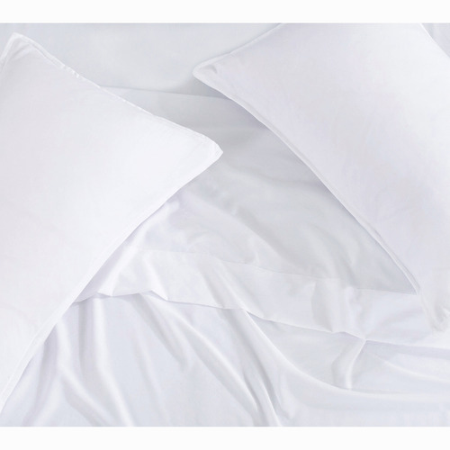 White Brett Vintage Washed Microfibre Quilt Cover Set