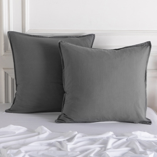 CleverPolly Brett Vintage Washed Microfibre European Pillowcases