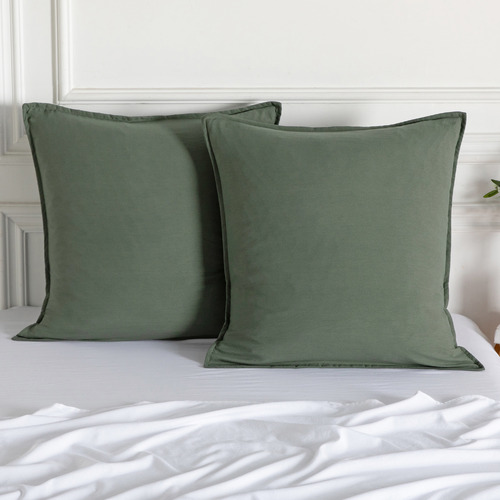 CleverPolly Brett Vintage Washed Microfibre European Pillowcases