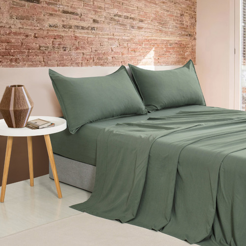 Brett Vintage Washed Microfibre Sheet Set