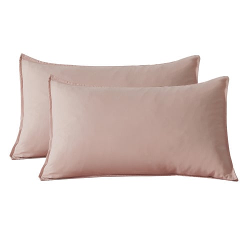 Pink Vintage Washed Microfibre Quilt Cover Set