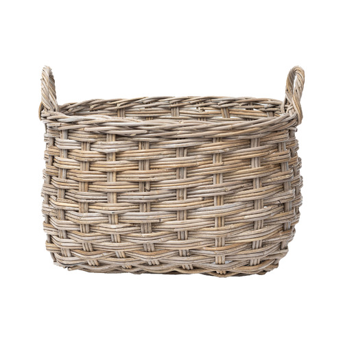 Moroc Herringbone Rattan Basket