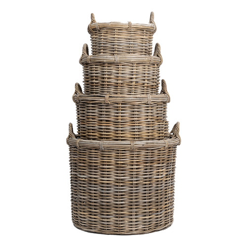 Domo Round Rattan Baskets