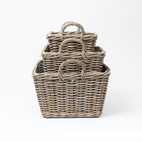Columbia Tapered Rectangular Rattan Baskets