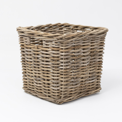 Casa Wicker Laundry Basket, Small, White