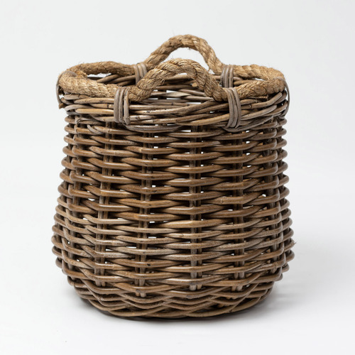 Wicka Cabo Elliptical Rattan Basket | Temple & Webster