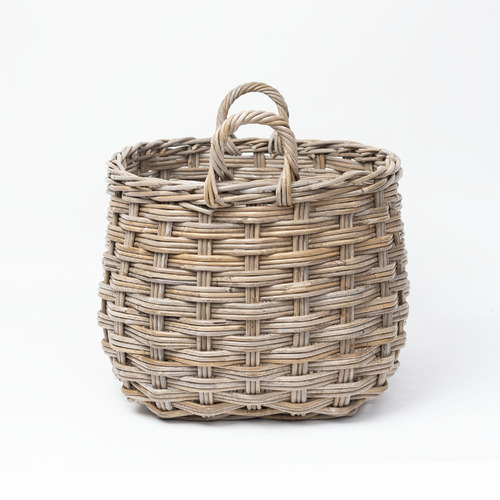 Moroc Herringbone Rattan Basket