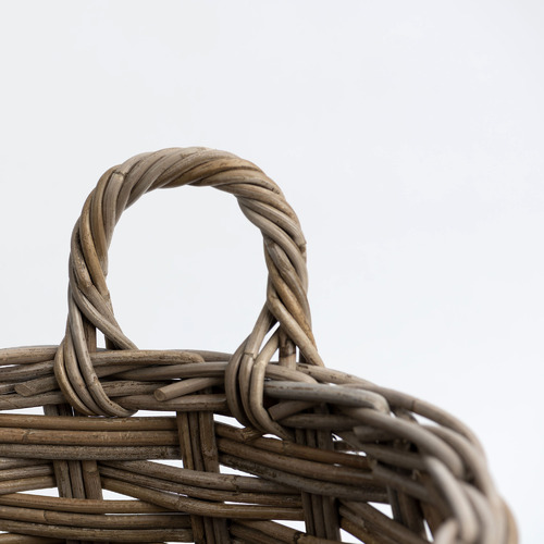 Moroc Herringbone Rattan Basket