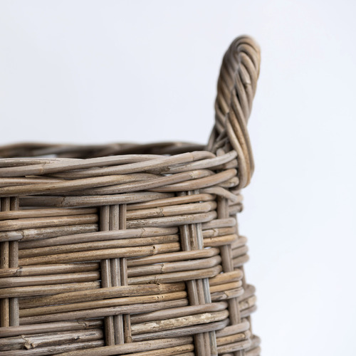 Moroc Herringbone Rattan Basket