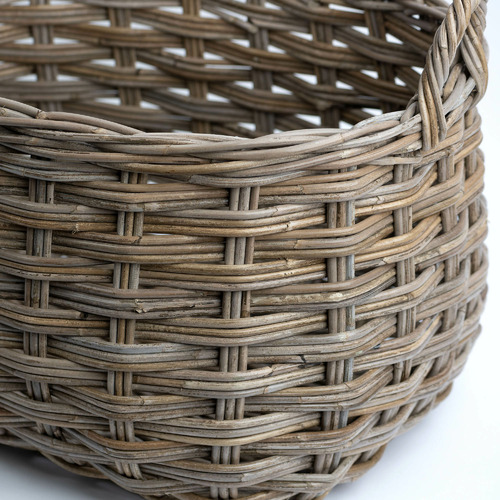 Moroc Herringbone Rattan Basket