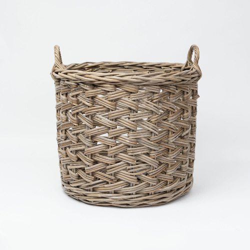 Lido Round Herringbone Rattan Baskets