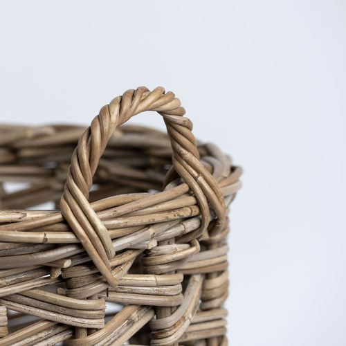 Lido Round Herringbone Rattan Baskets
